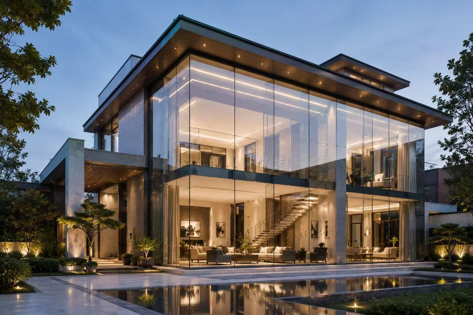 Curtain wall and glass atrium project